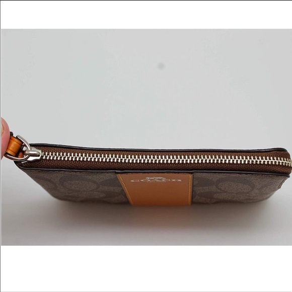 Coach Signature Corner Zip Wristlet - Picture 3 of 7